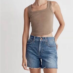 Madewell Tailored Crop Tank in Sleekhold